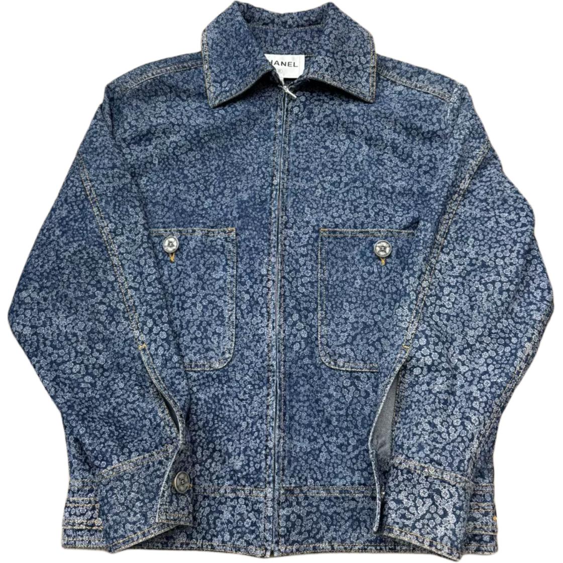 

CHANEL Джинсовая куртка женская синяя, Blue