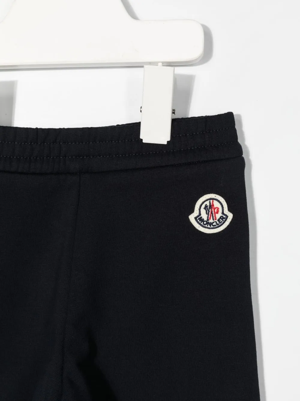 Спортивные брюки с нашивкой-логотипом Moncler Enfant, синий — фото 3