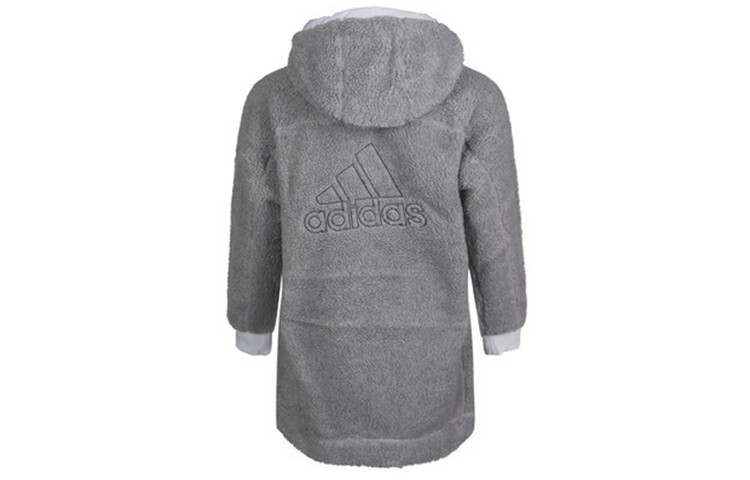 Стеганая куртка женская, средне-серая, меланжевая Adidas — фото 3