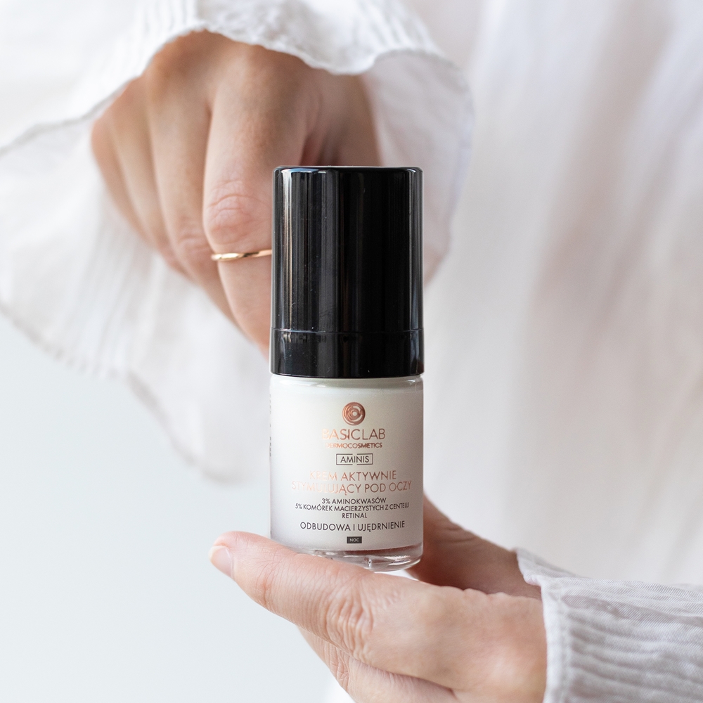 Ночной крем для кожи вокруг глаз Dermocosmetics Amine Firming and Firming Eye Cream Basiclab, 18 мл — фото 3