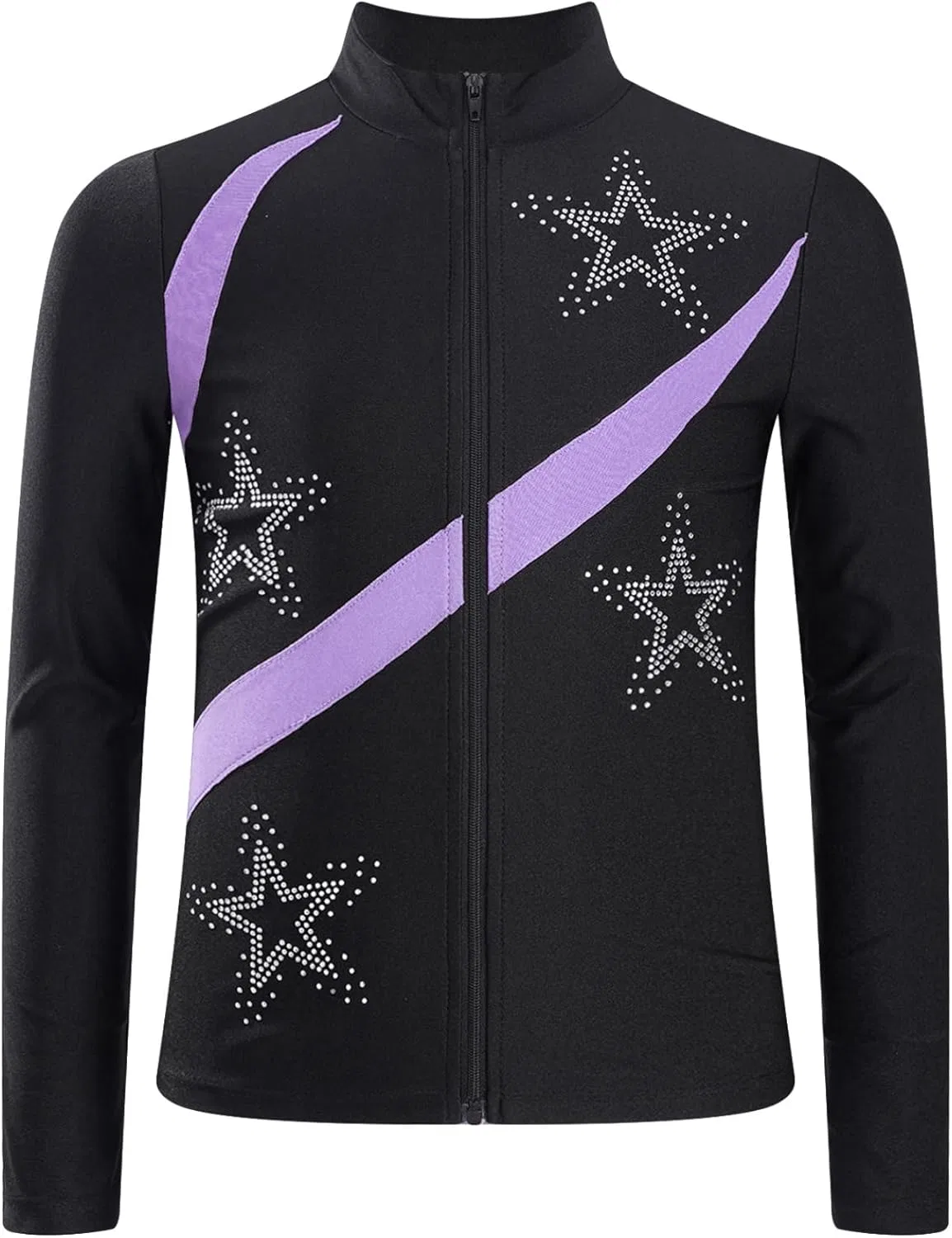 Детская куртка для фигурного катания с блестками Miaeowve, Light Purple