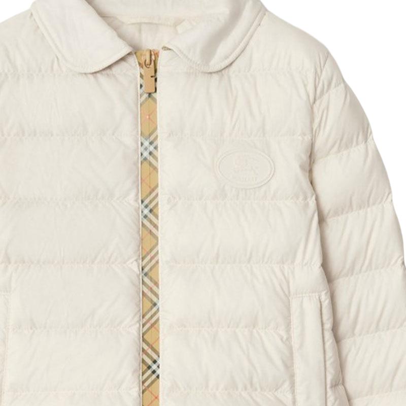 Детская пуховая куртка FW25 Burberry, sandy бежевый — фото 4