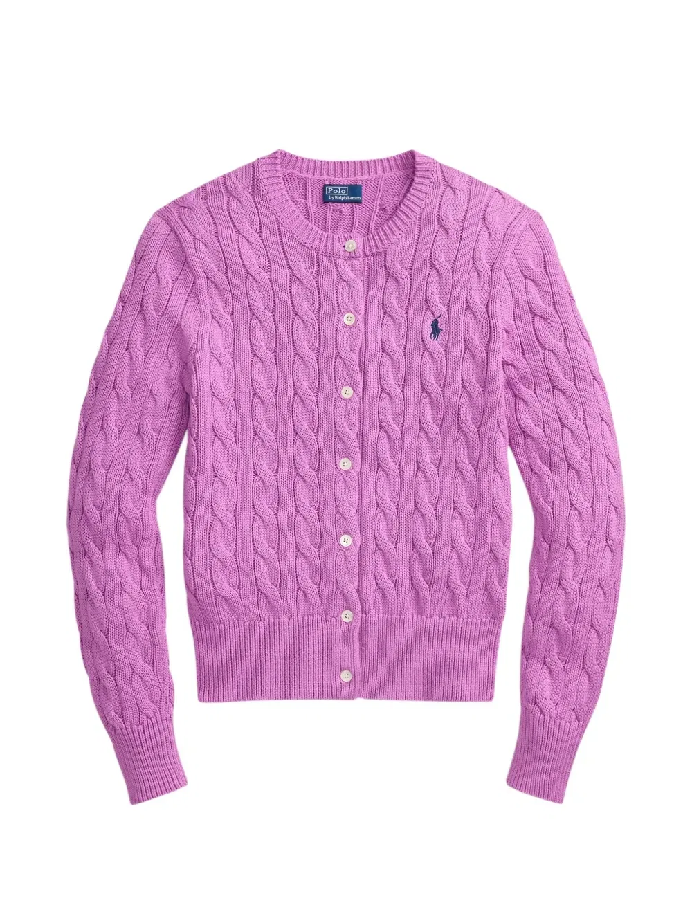 Кардиган фактурной вязки POLO RALPH LAUREN, фиолетовый