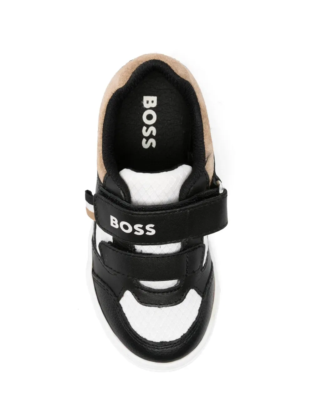Кроссовки с ремешком на липучке Boss Kidswear, черный — фото 3