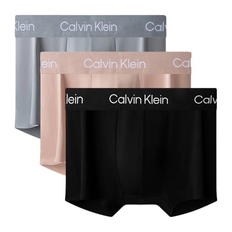 Мужские трусы 3 шт Calvin Klein, O7S-Space Black/Light Poppy Red/Indigo — фото 4