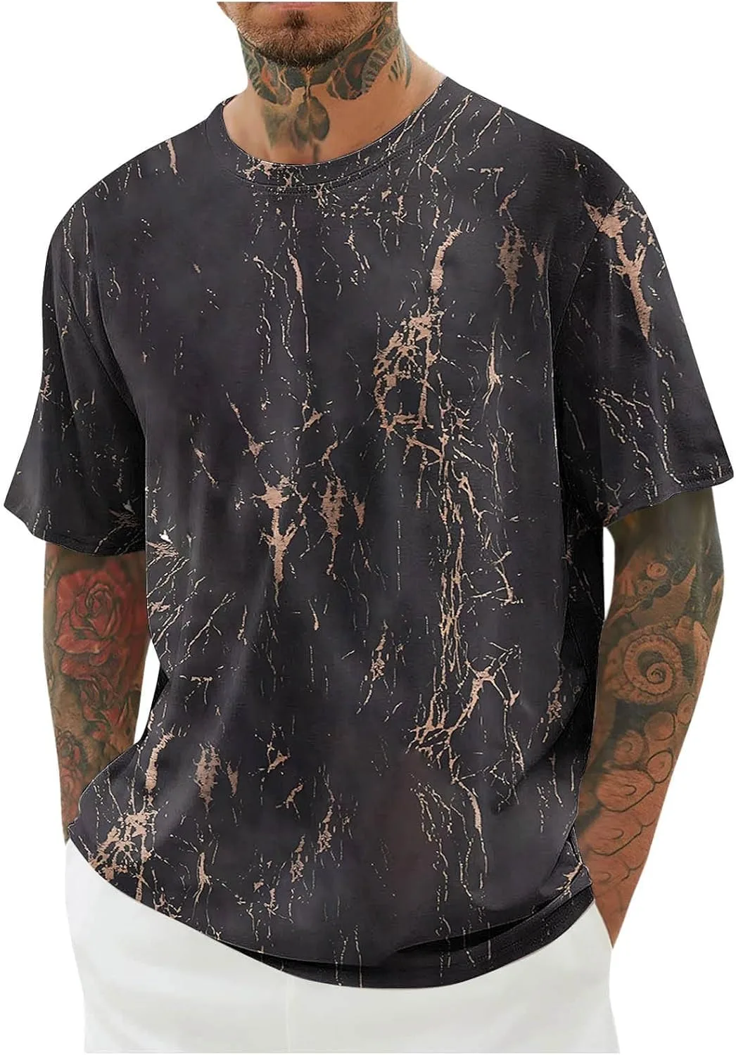 

Футболка мужская Hipster Hip Hop с принтом, короткий рукав, круглый вырез, свободный крой Thatrich