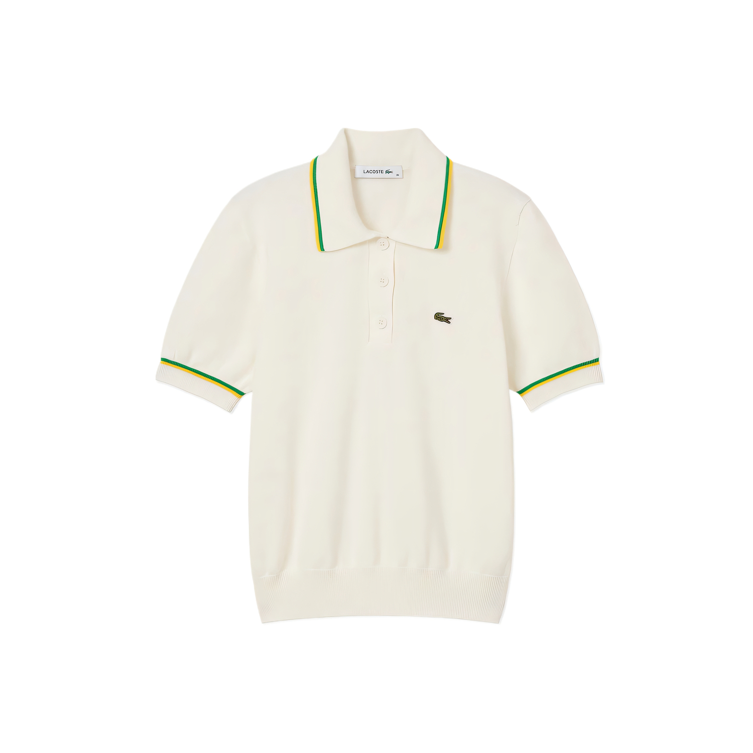 

Укороченная поло с 3D бесшовной эластичной тканью LACOSTE, бежевый