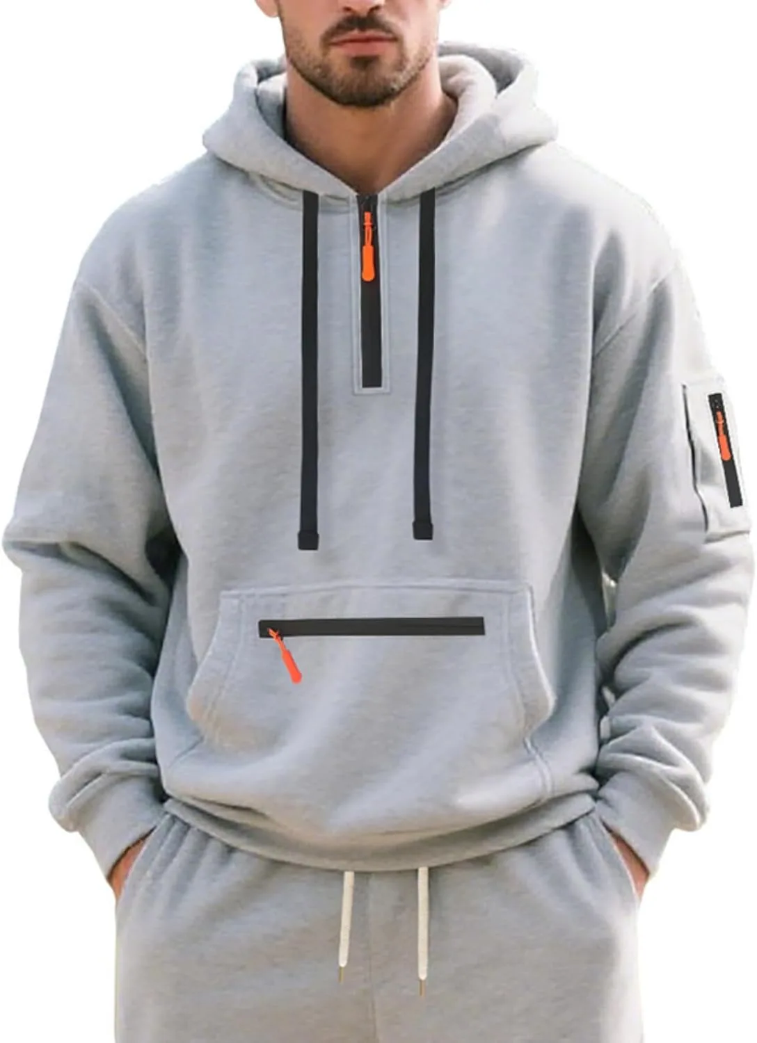 

Мужская флисовая толстовка с капюшоном и молнией Wavog