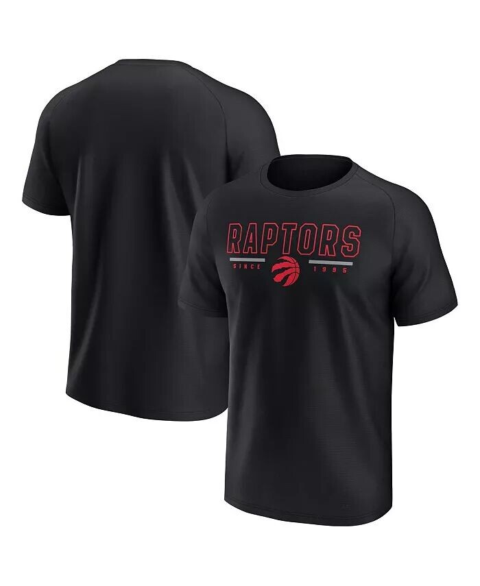 

Мужская черная футболка реглан Toronto Raptors Fanatics, черный