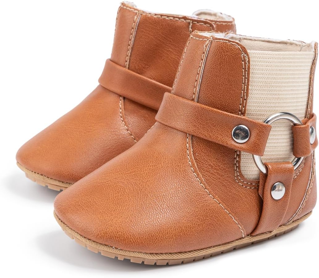 

Sawimlgy Детские Пинетки Мальчики Девочки Меховые Зимние Сапожки с Ковбойскими Кисточками и Бантиком, Молния сбоку, Мягкая Подошва, Для Малышей и Новорожденных, Теплые Сапожки для Первой Прогулки и Детской Колыбели, Для Улицы