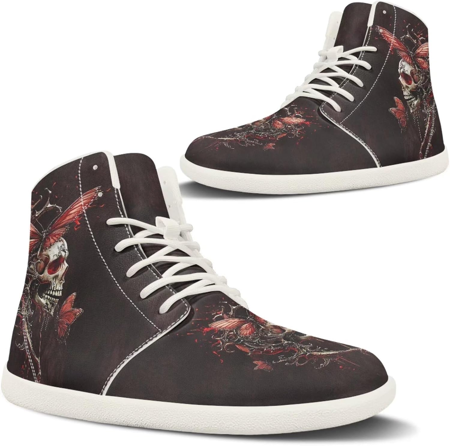 

Мужские кроссовки для хайкинга с принтом «Огненная машина», спортивная обувь для улицы, треккинга и бега по тропам, белая подошва Pugasmiru