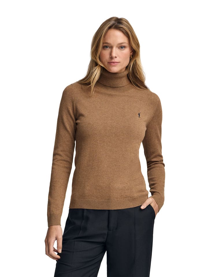

Polo Club Свитер с высоким воротником светло-коричневого цвета