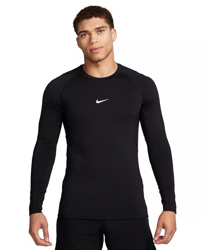 

Мужская футболка Pro Slim-Fit Dri-FIT с длинными рукавами Nike, черный