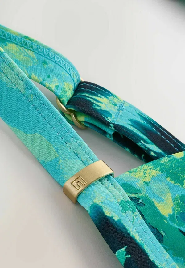 Купальник слитный Next, lime aqua blue animal, цвет лаймово-бирюзовый с животным принтом — фото 2