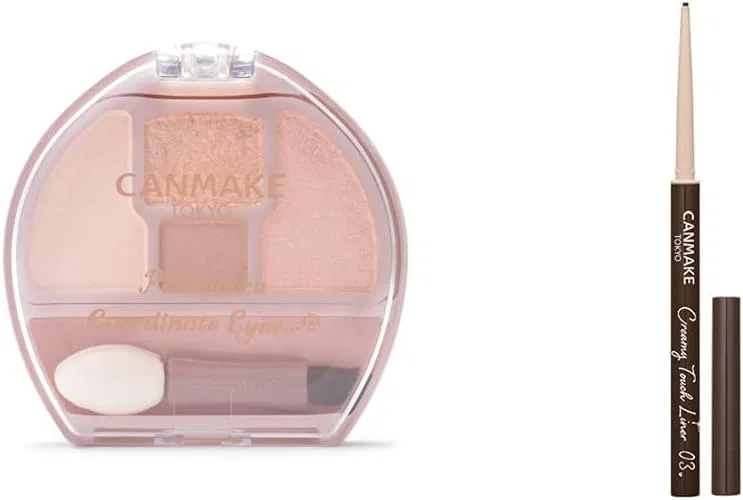 Набор для макияжа глаз Canmake Plumpuku Co-Eyes 01 Apricot