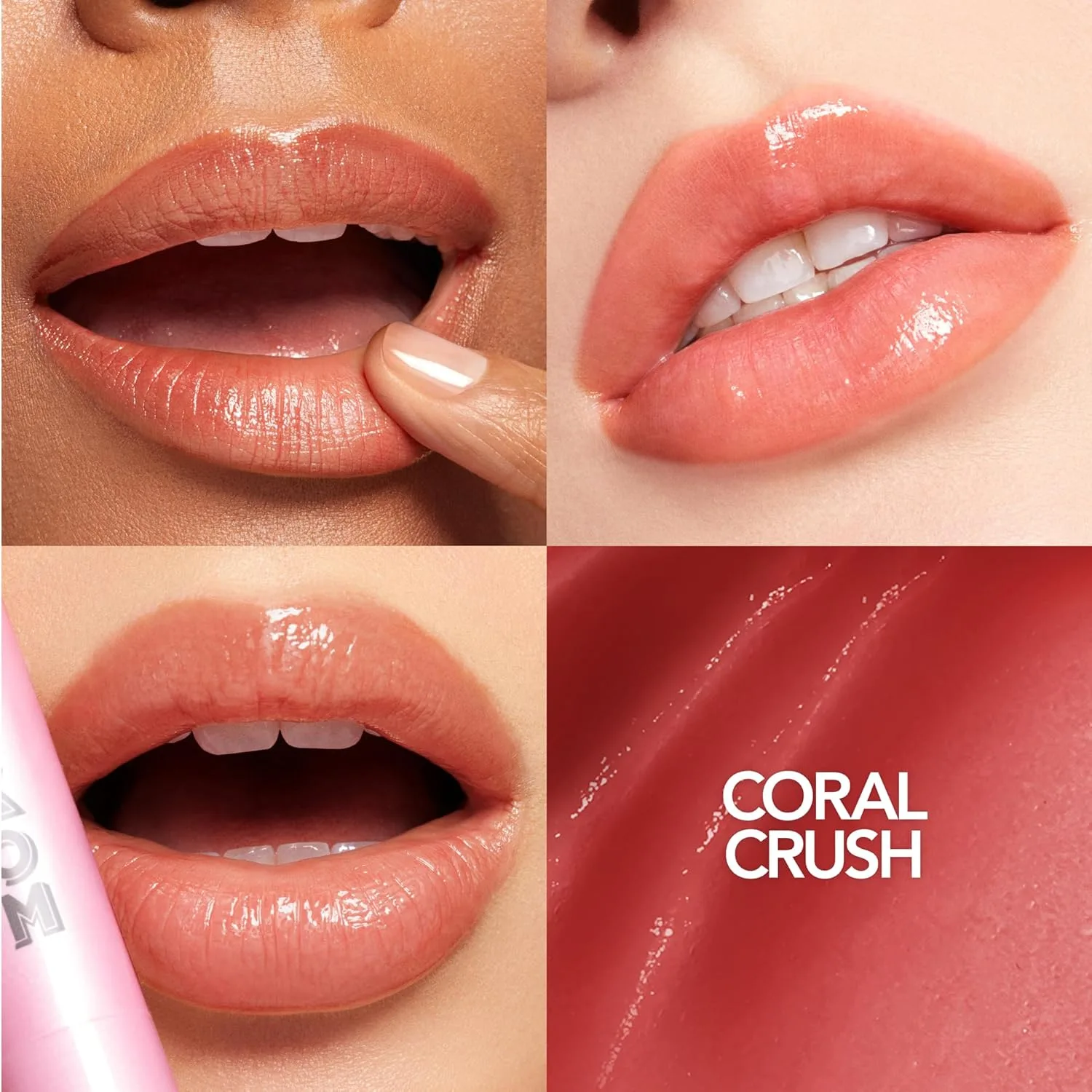 Buxom Full-On Plumping Lip Glow Balm, тонирующий бальзам для губ, увлажняющее и питательное средство для губ с гиалуроновой кислотой и маслом ши, не тестируется на животных., Coral Crush — фото 3