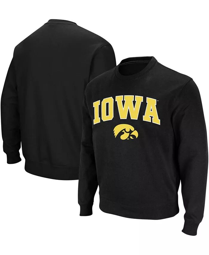 

Мужская толстовка Iowa Hawkeyes Arch and Logo с круглым вырезом Colosseum, черный