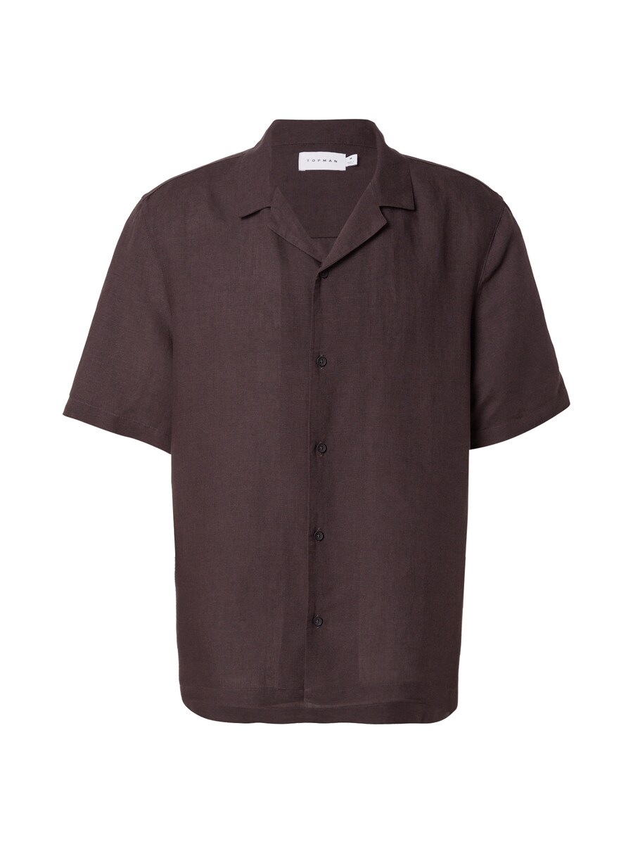 

Рубашка на пуговицах Comfort fit TOPMAN, коричневый