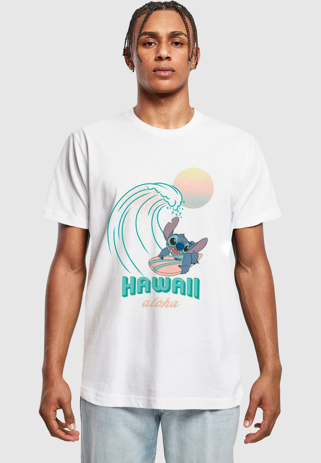 

Футболка с принтом LILO & STITCH ALOHA HAWAI Merchcode, белый