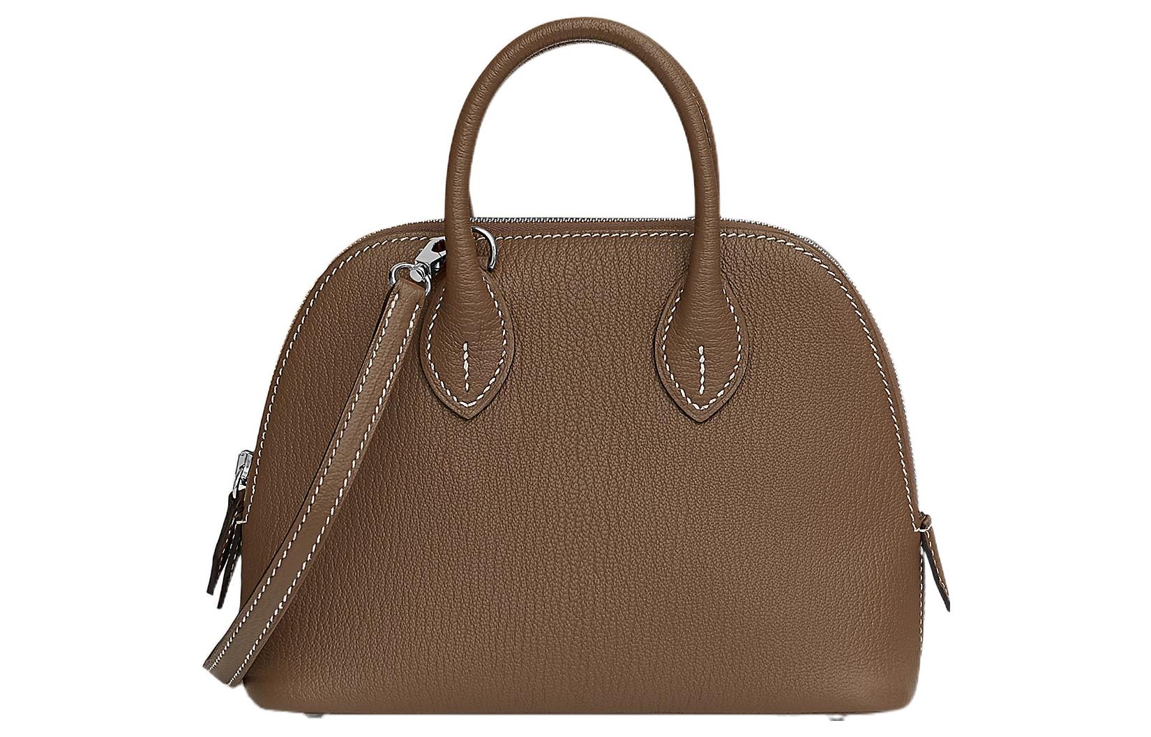 

HERMES Сумка для боулинга из козьей кожи мини унисекс