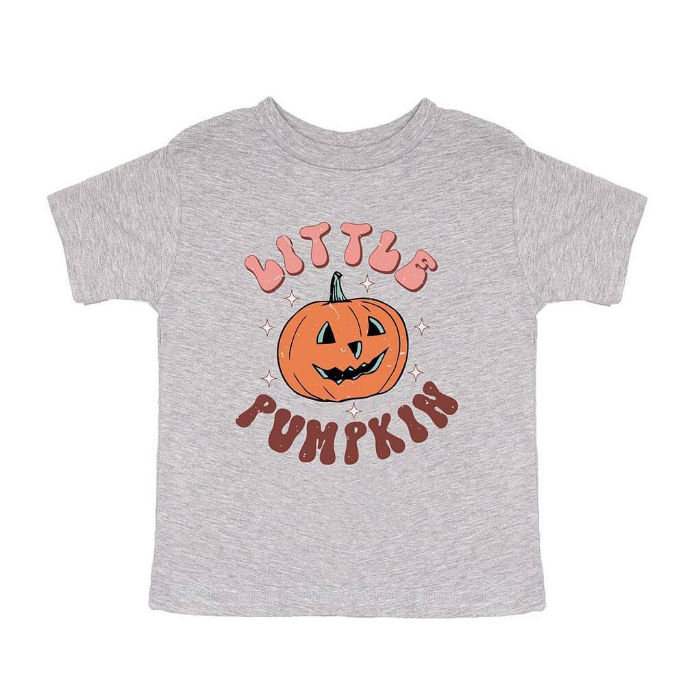 

Молодежная футболка Little Pumpkin с короткими рукавами и рисунком в стиле ретро The Juniper Shop, цвет Heather Grey