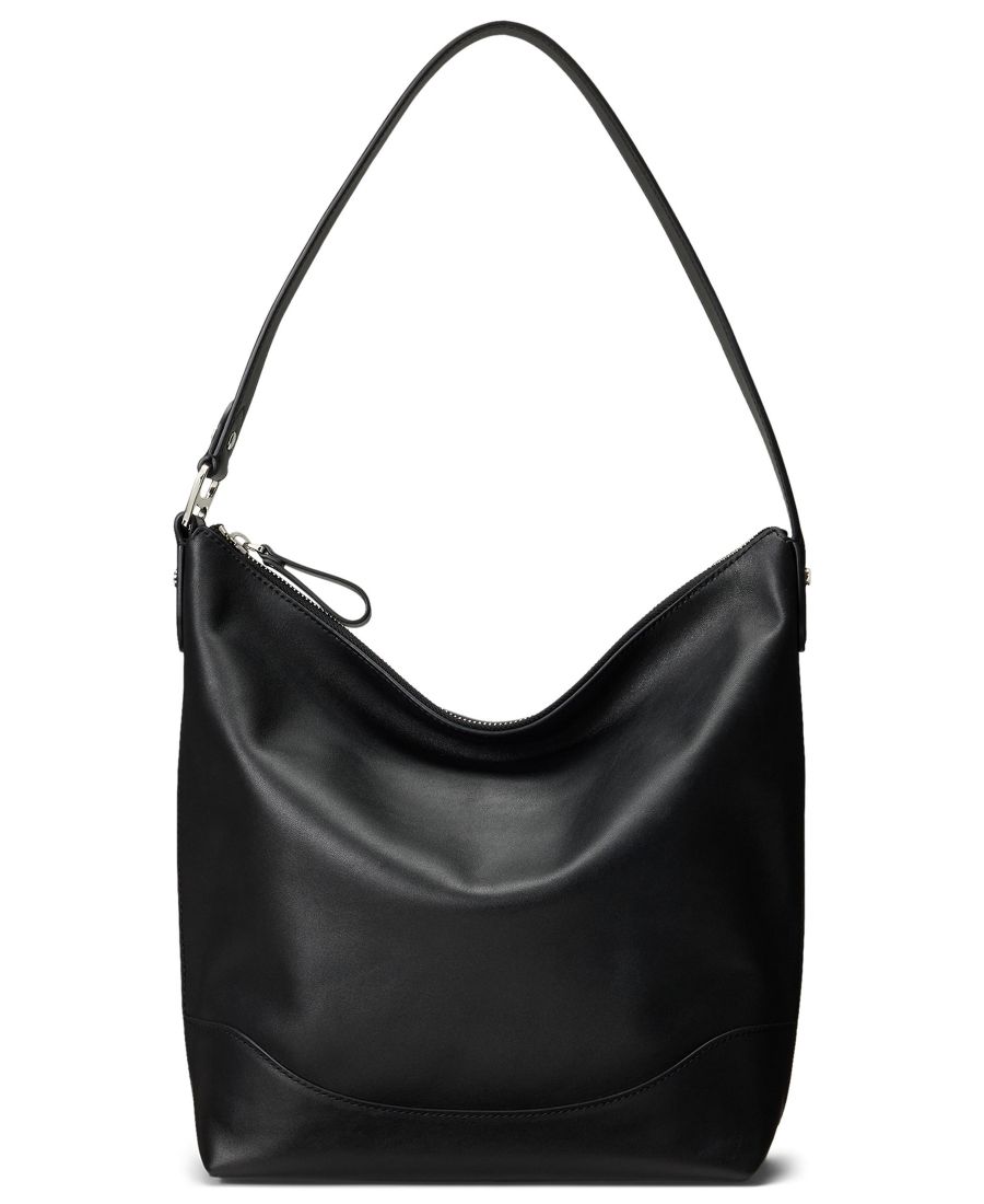 

Большая кожаная сумка-ведро Tasha Lauren Ralph Lauren, Black