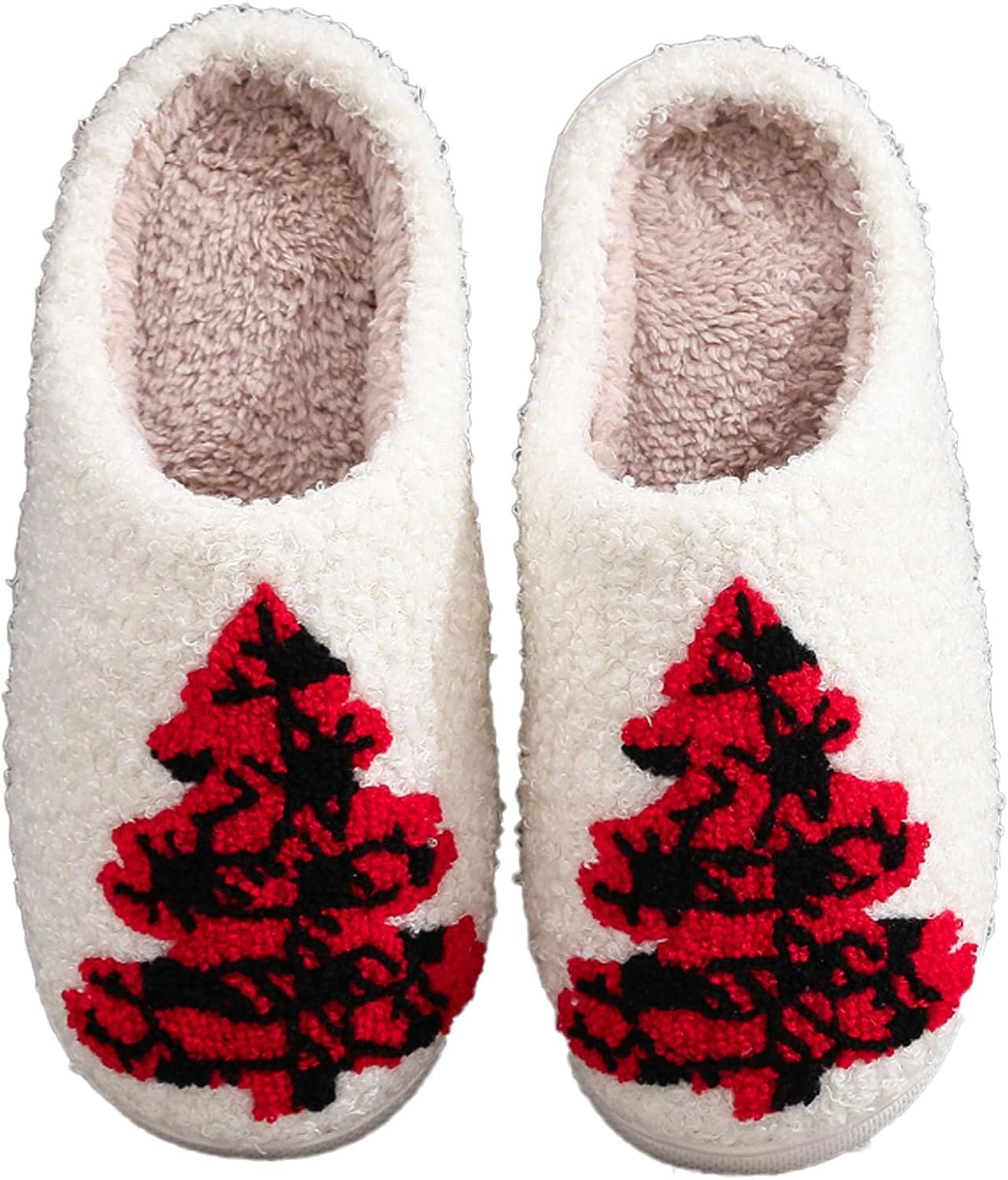 

Женские рождественские домашние тапочки с санта клаусом Oukisam, красный