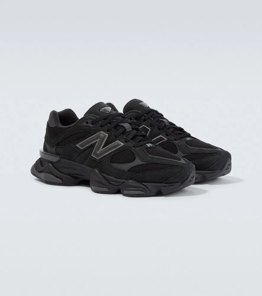 Кроссовки 9060 с замшевой отделкой New Balance, черный