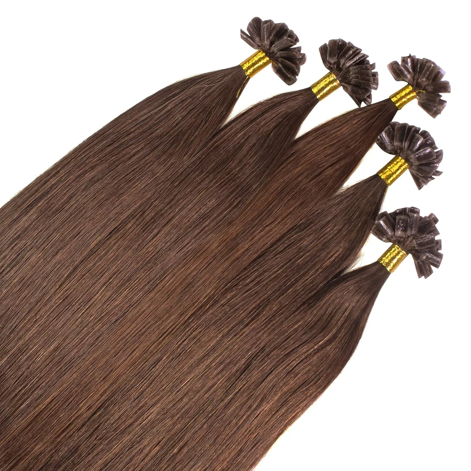 Прямые пряди для наращивания волос 40 см 50 шт. от Just Beautiful Hair Hair2Heart, #4 Brown