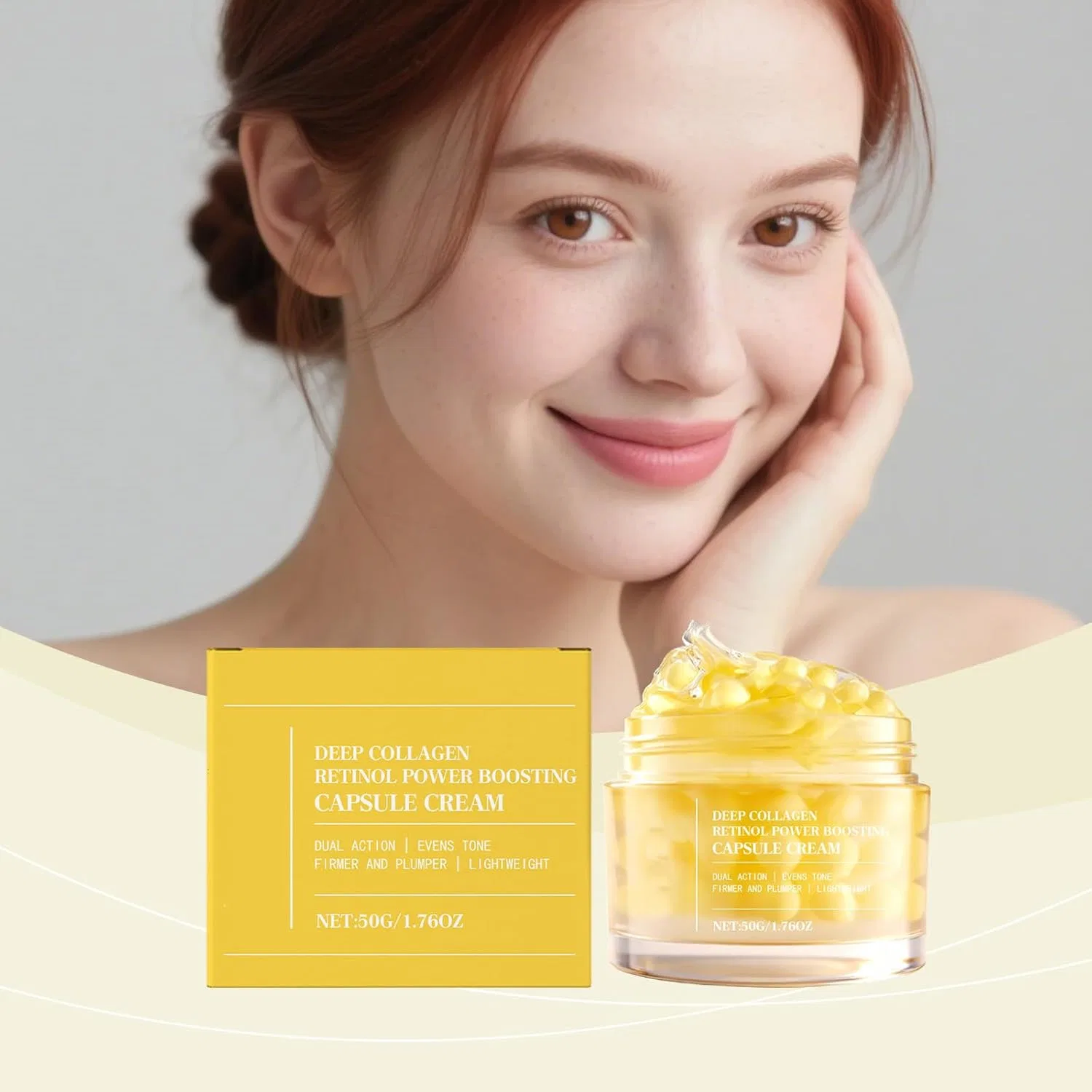 Крем для лица Skzkk — Дневной Deep Collagen Retinol Cream с гиалуроновой кислотой, 50 г — фото 2