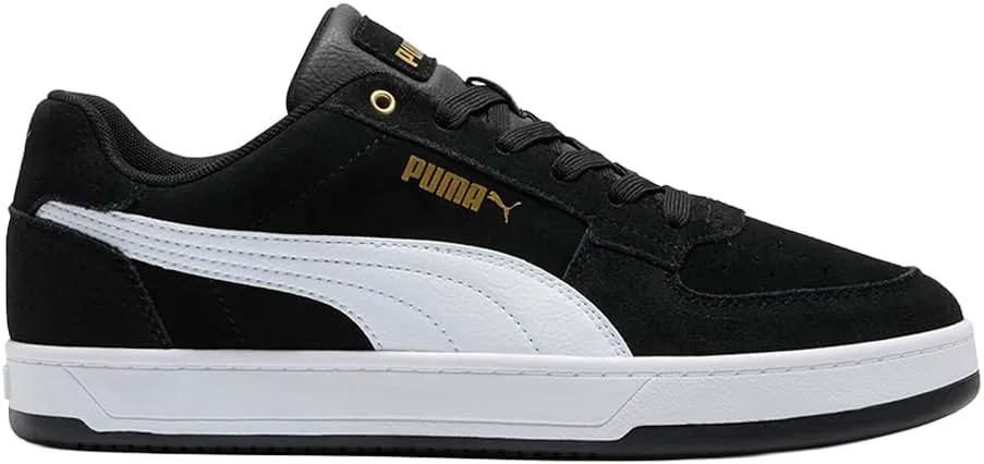 Мужские кроссовки PUMA Caven 2.0 из цельной замши с шнуровкой, повседневные - черные, черный