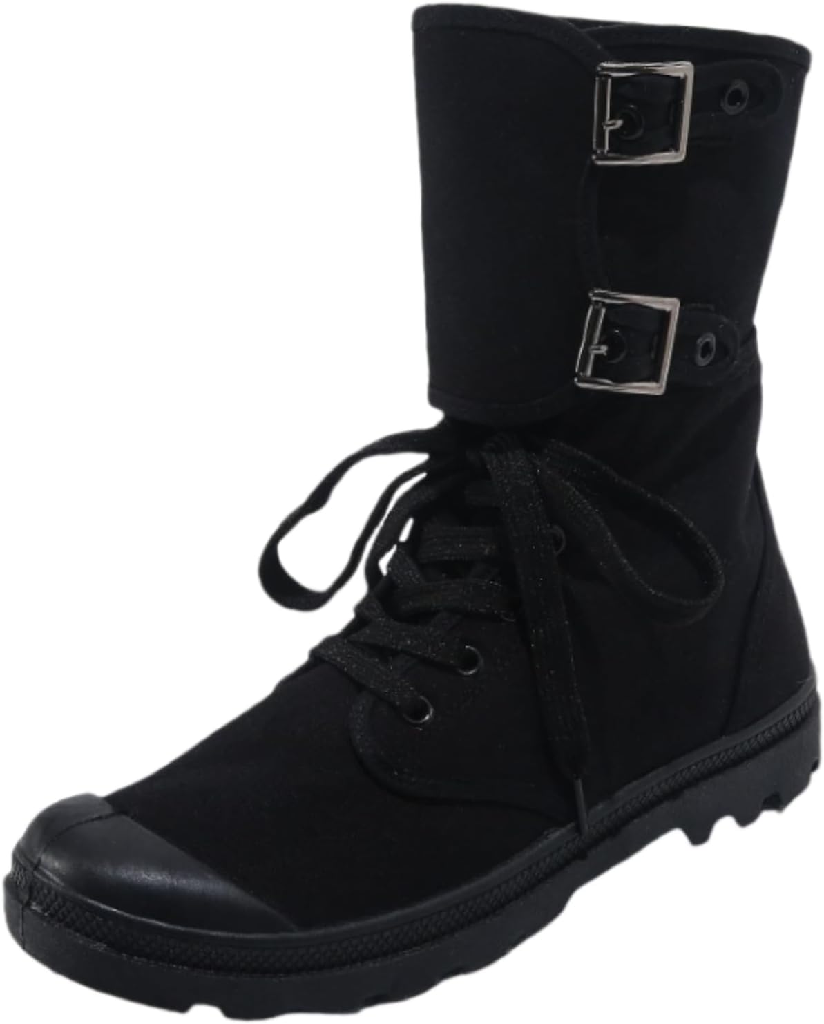 

Мужские средние по голени холщовые ботинки Amtopiyo, модные высокие сникерсы с шнуровкой для пустыни, черный