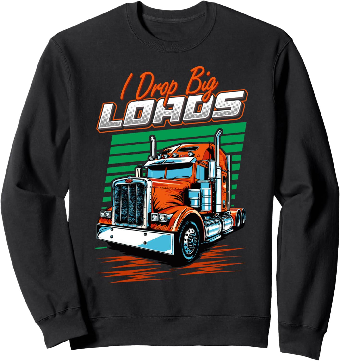 

Я дальнобойщик, сбрасываю большой груз. Забавная толстовка с приколом Four1Nine Truckers Official, черный