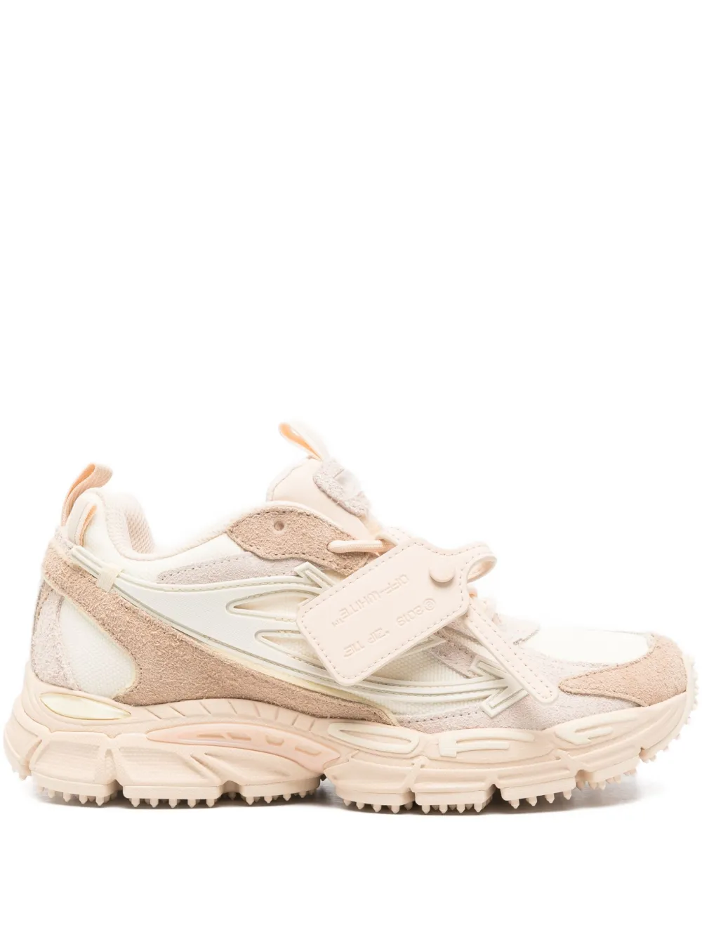 Кроссовки с замшевыми вставками Off-White, нейтральный