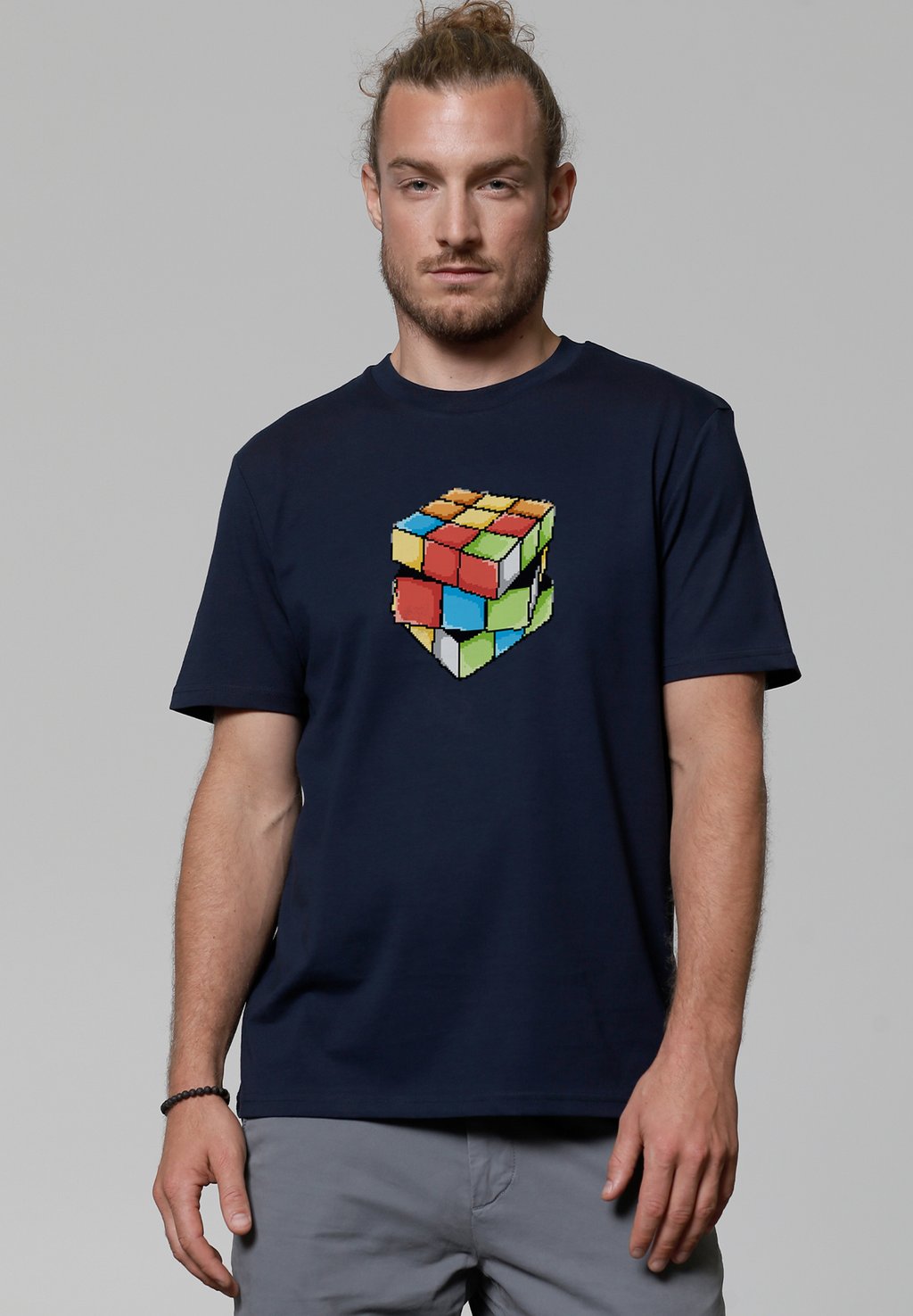 

Футболка с принтом watapparel, темно-синий