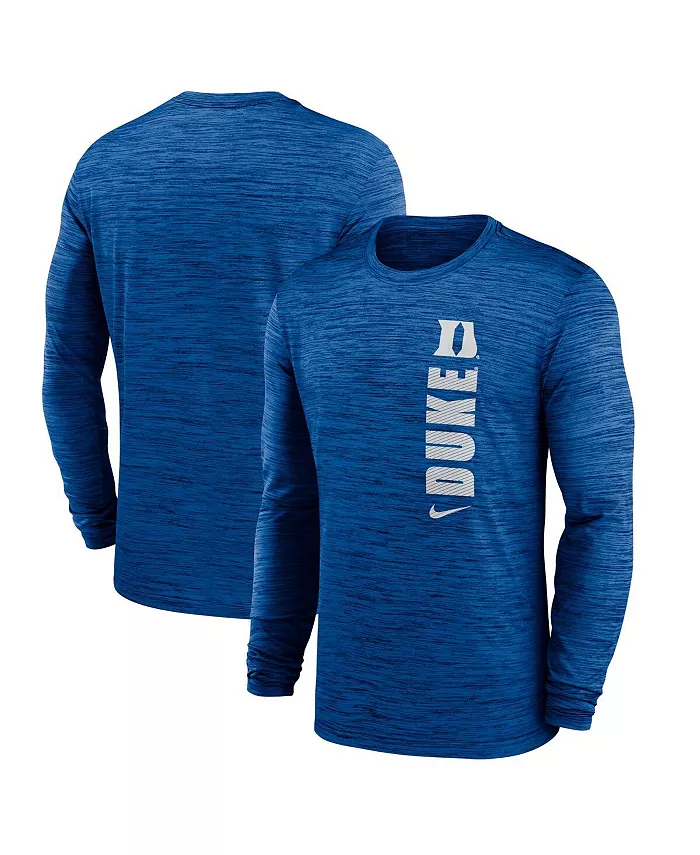 

Мужская футболка с длинным рукавом Royal Duke Blue Devils 2024 Sideline Velocity Performance Nike