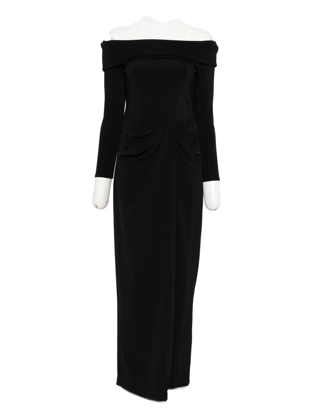 

Платье с открытыми плечами и драпировкой Lauren Ralph Lauren, черный