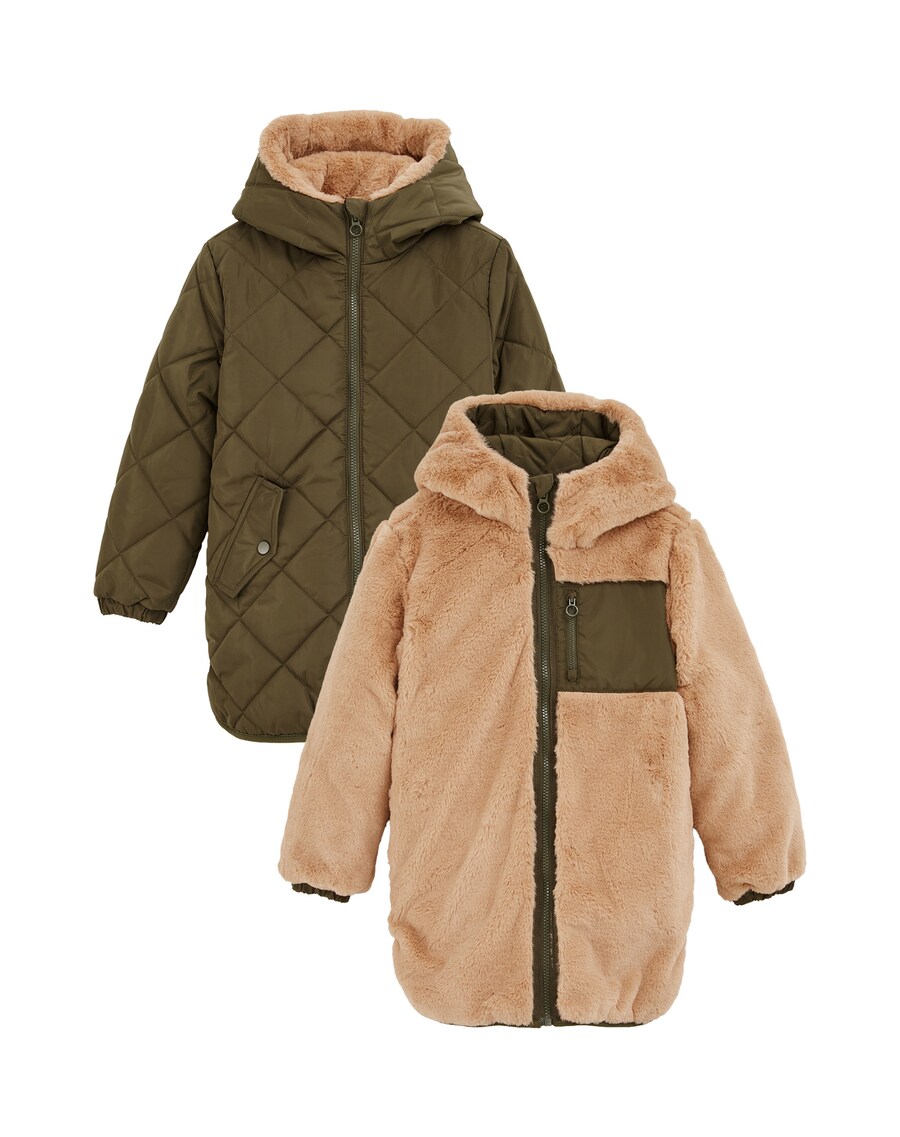 

Зимняя куртка WE Fashion, Beige/Olive