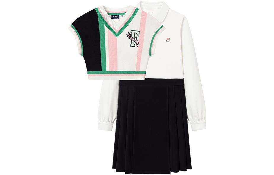 

ФИЛА Детское платье FILA, цвет Set of 2 (paneled vest + patchwork dress)
