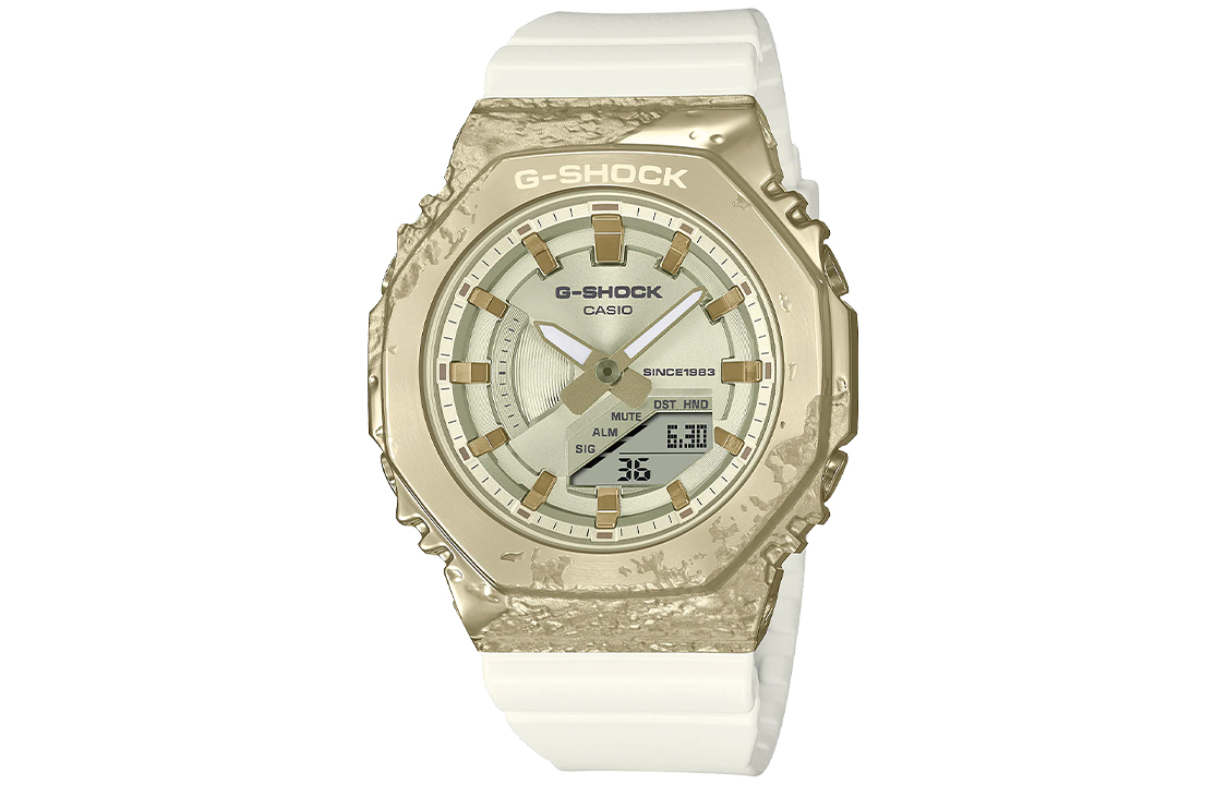 

CASIO Часы Women's Full Metal Series 46.2mm Gold Watch GM-S2140GEM-9A, Gold Dial