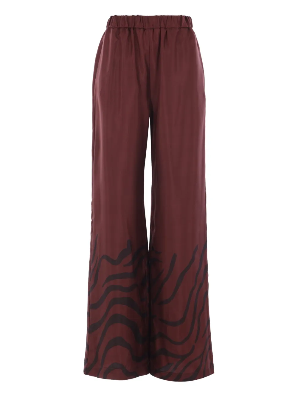 

Брюки-клеш с зебровым принтом Raquel Diniz, красный