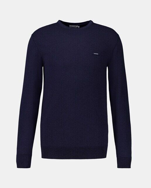 

Мужской свитер из шелка и хлопка Calvin Klein, темно-синий