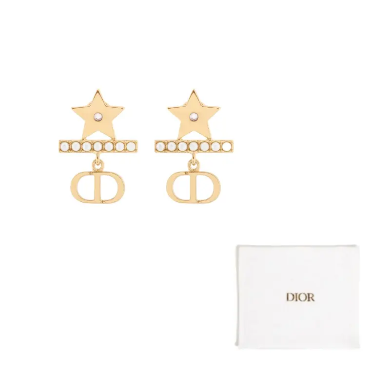 

DIOR Серьги для женщин из смолы, металла и искусственного хрусталя, цвет Gold