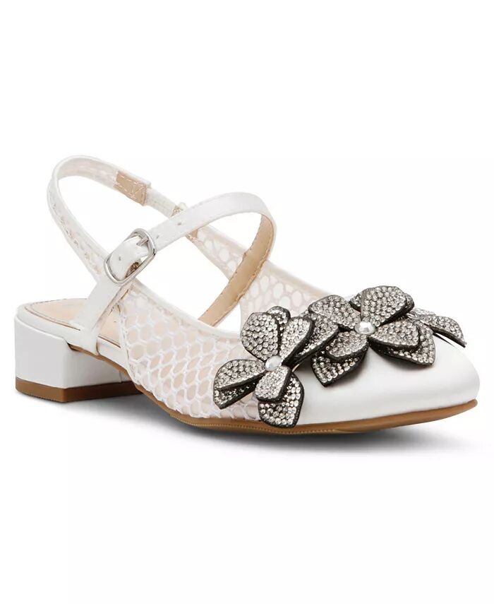 

Туфли Sofya Mesh Flats с цветами для маленьких и больших девочек Betsey Johnson, слоновая кость/кремовый