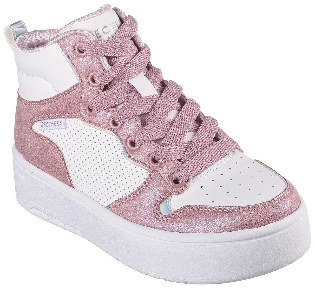 

Детские кроссовки Skechers "COURT HIGH-SHINE KICKS", контрастного цвета Skechers Kids, розовый