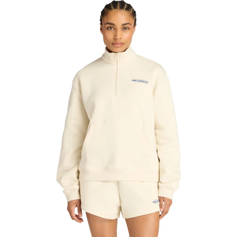 

Толстовка New Balance Reimagined half zip, бежевый