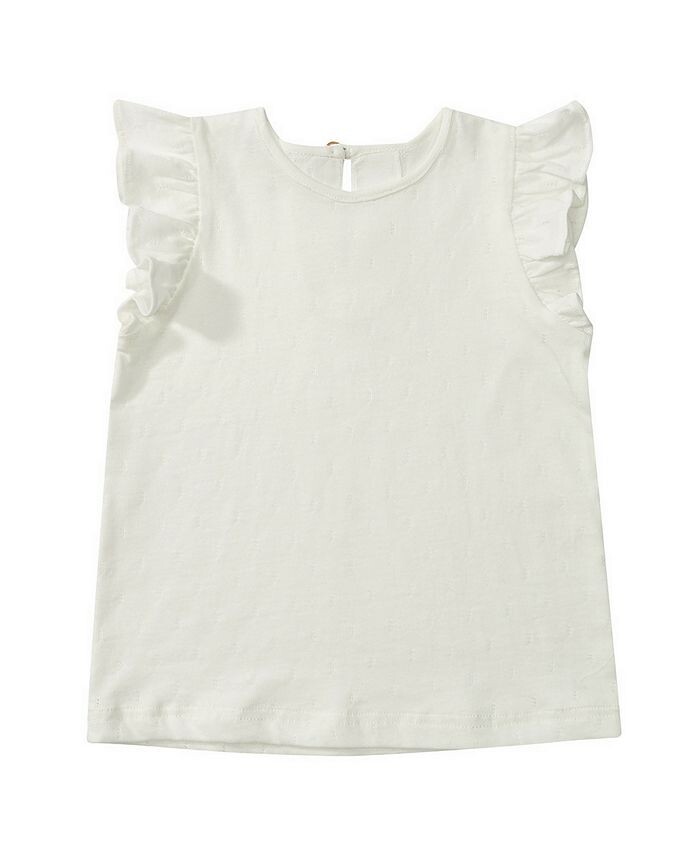 

Хлопковый комбинезон Dotty для девочек Edie с оборками на рукавах — Baby, Little Kid, Big Kid Dotty Dungarees, белый