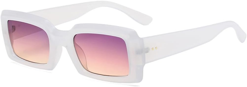 

Популярные модные прямоугольные цветные солнцезащитные очки для женщин в стиле ретро, ​​гелевые, с защитой от УФ-излучения UV400, для мужчин с градиентным покрытием UUPTTPL, 6