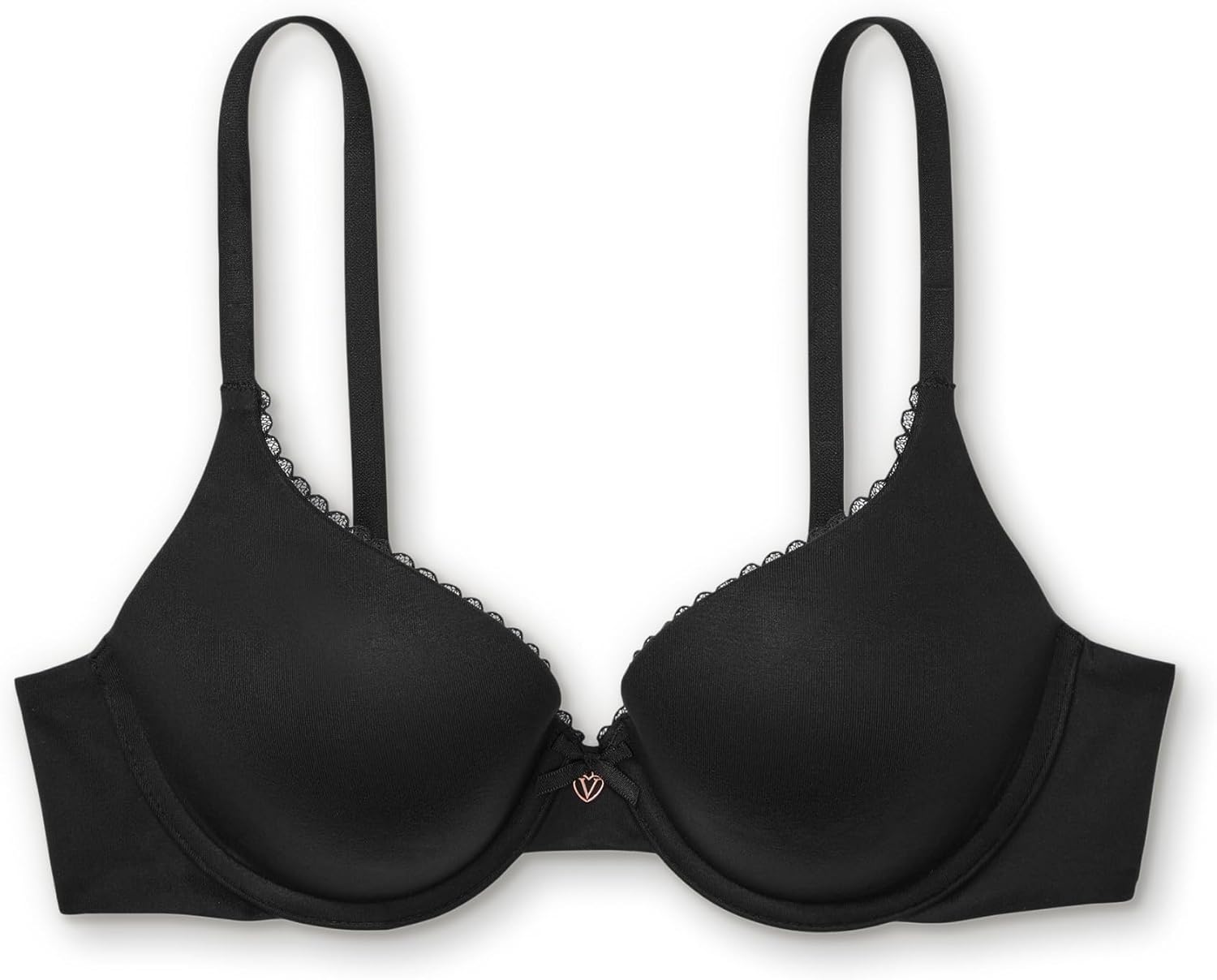Бюстгальтер Victoria's Body by Victoria с полным покрытием и эффектом пуш-ап Victoria's Secret, Black Smooth — фото 3