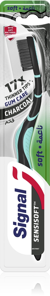 

Мягкая зубная щетка Sensisoft с угольным наполнителем Signal, 1 шт